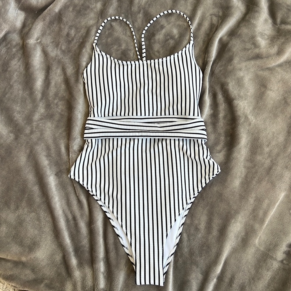 Striped swimsuit